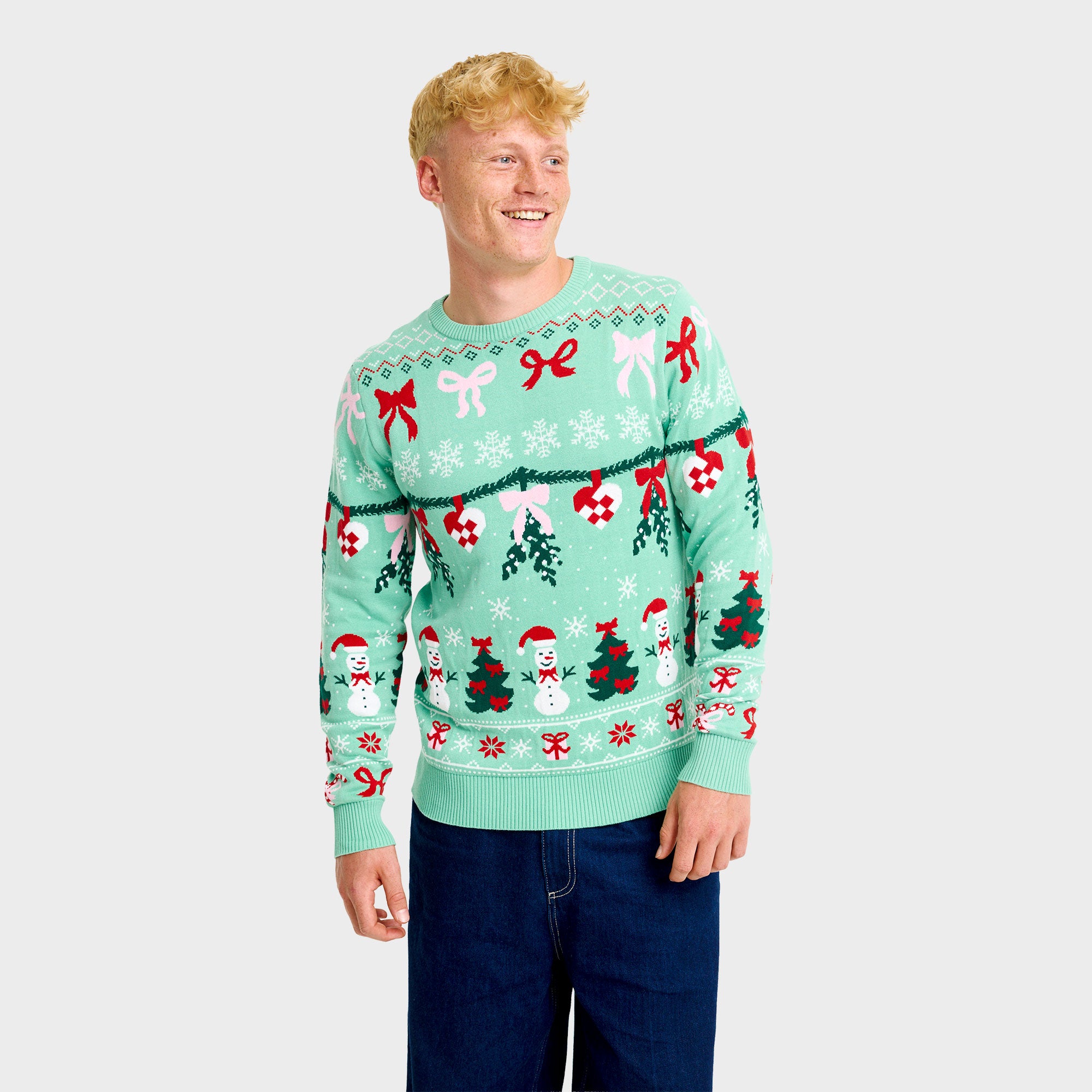 Den sløjfede julesweater - Herre.